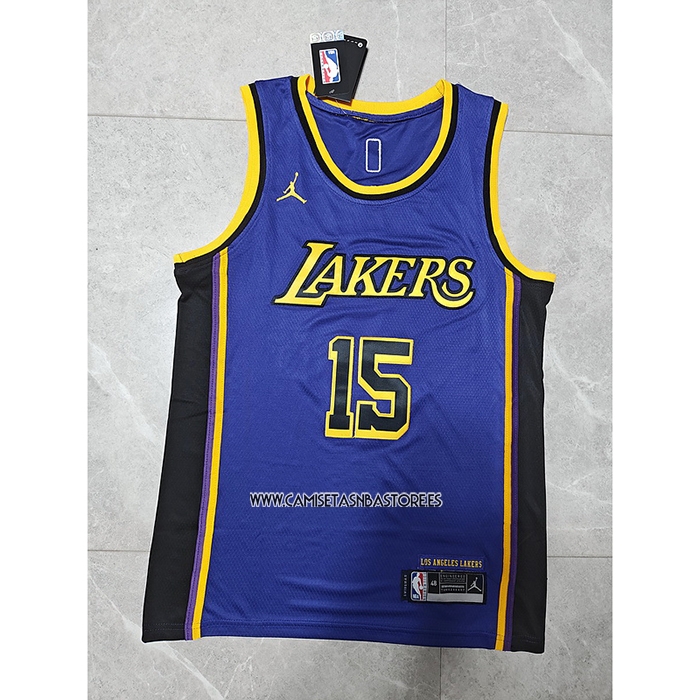 Austin Reaves NO 15 Camiseta Los Angeles Lakers Statement 2022-23 Violeta